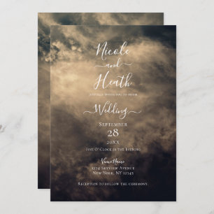 Invitation Dark Stormy Sky Mariage
