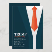 Invitation Dark Suit Red Tie Inauguration Party (Devant / Derrière)