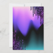 Invitation Dark Violet Glitter Drips,Ombre Sweet 16  (Dos)