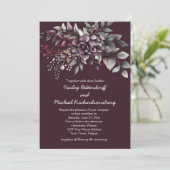 Invitation Dark Wine, Dusty Lavender, Dusty Purple, Sage | (Debout devant)