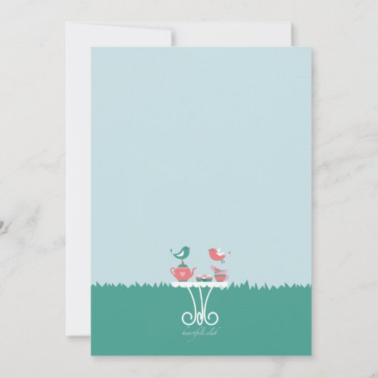 Invitation d'arrangement de réception en plein air (Dos)