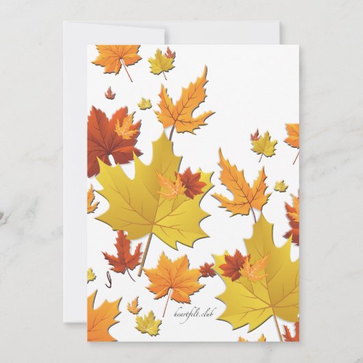 Invitation d'arrière - plan d'automne (Dos)