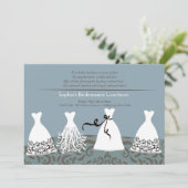 Invitation d'Arrière - plan du déjeuner bleu de Br (Debout devant)