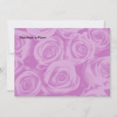 Invitation d'Arrière - plan Rose clair violet (Dos)