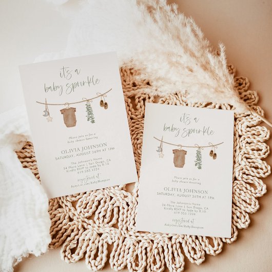 Invitation d'arrosage de bébé, Garçon de bébé arro