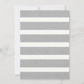 Invitation d'arrosage de bébé neutre, gris jaune (Dos)