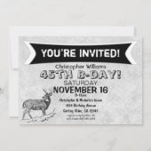 Invitation d'art à la chasse aux cerfs Vintages (Dos)