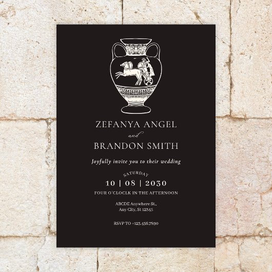 Invitation d'art antique de vase d'empire antique