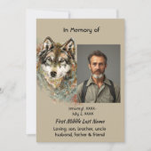 Invitation d'art de loup de mémorial de célébratio (Devant)