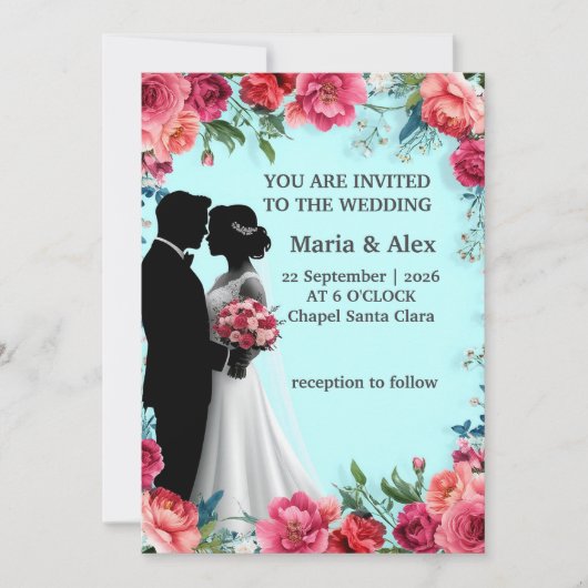 ✨ Invitation d'art de mariage pour célébration de (Devant)