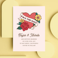 Invitation d'art de tatouage grand Rose