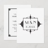 Invitation d'art déco (Devant / Derrière)