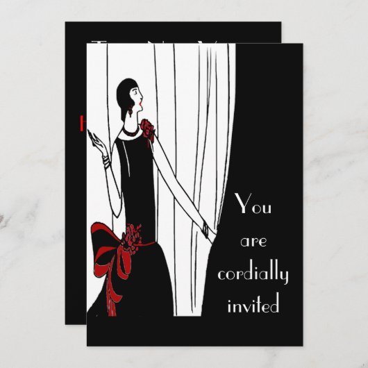 Invitation d'art déco (Devant / Derrière)