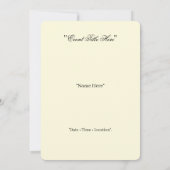 Invitation d'art fin Ange Doré Luxueux (Dos)