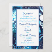 Invitation d'art fluide Deep Blue Marble (Dos)