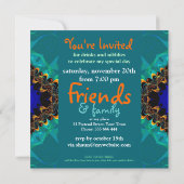 Invitation d'art fractal Tie Dye Batik (Dos)