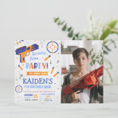 Invitation Dart Gun Party Anniversaire Photo (Debout devant)