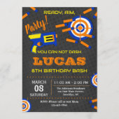 Invitation Dart Gun Wars Birthday Party (Devant)