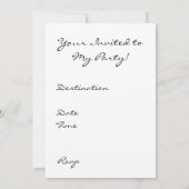 Invitation d'art moderne Stiletto Shoe (Dos)