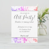 Invitation d'Art Party personnalisable (Debout devant)