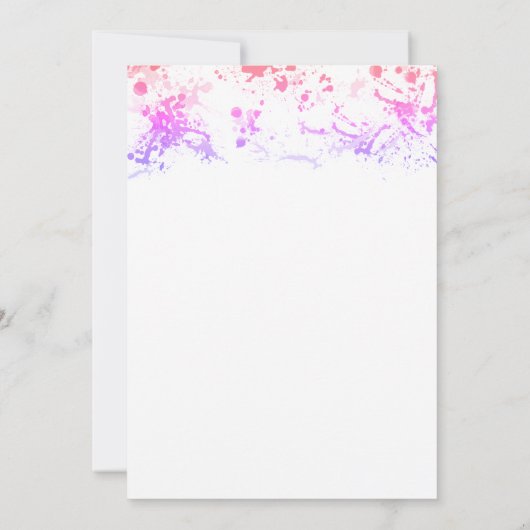 Invitation d'Art Party personnalisable (Dos)