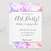 Invitation d'Art Party personnalisable (Devant / Derrière)