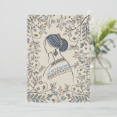Invitation d'art populaire ukrainien - Design flor (Debout devant)