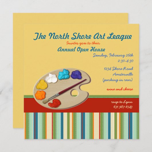 Invitation d'artiste. (Devant / Derrière)