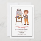 Invitation d'artiste de garçon (Devant)