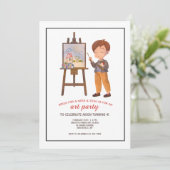 Invitation d'artiste de garçon (Debout devant)