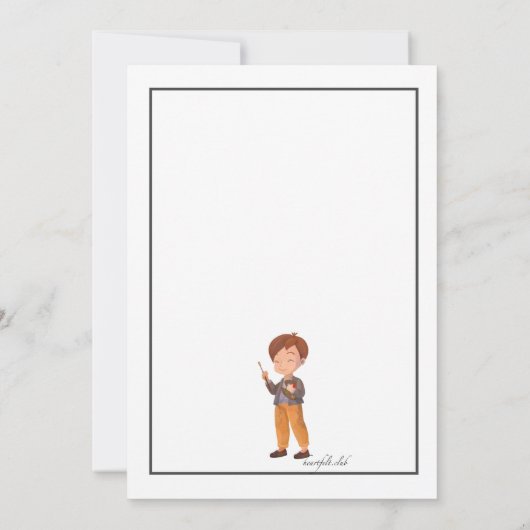 Invitation d'artiste de garçon (Dos)