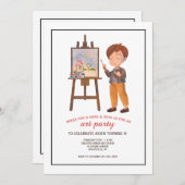 Invitation d'artiste de garçon (Devant / Derrière)