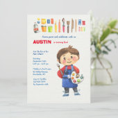 Invitation d'artiste d'enfant (Debout devant)