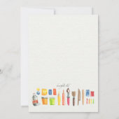 Invitation d'artiste d'enfant (Dos)