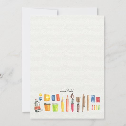 Invitation d'artiste d'enfant (Dos)