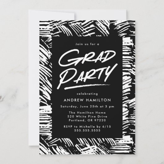 Invitation Dashed Photo Graduation Party (Dos)