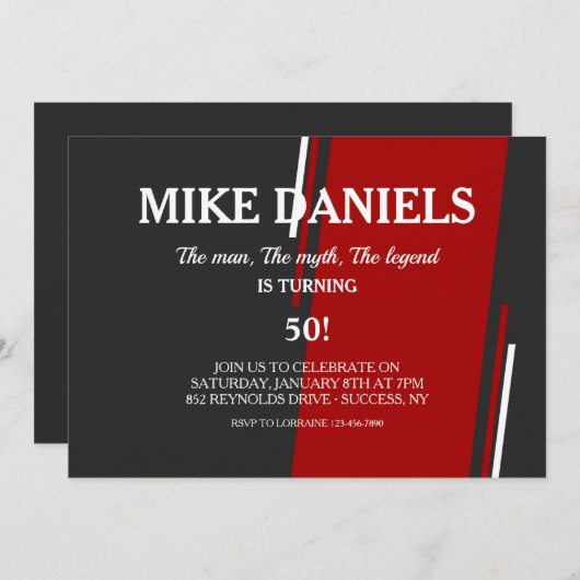 Invitation Dashing Colors (Devant / Derrière)