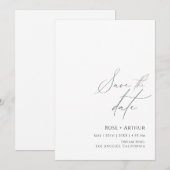 Invitation Date à Sauvegarder Minimaliste (Devant / Derrière)