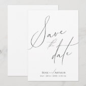 Invitation Date à Sauvegarder Minimaliste (Devant / Derrière)