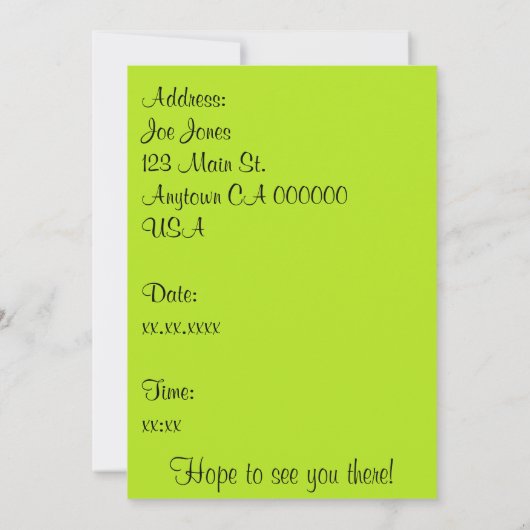 Invitation Date de café (Dos)