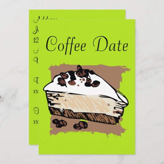 Invitation Date de café (Devant / Derrière)