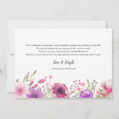 Invitation Date de changement de plans reportée Fleurs Roses (Dos)