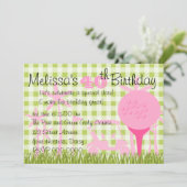 Invitation Date de golf rose (Debout devant)