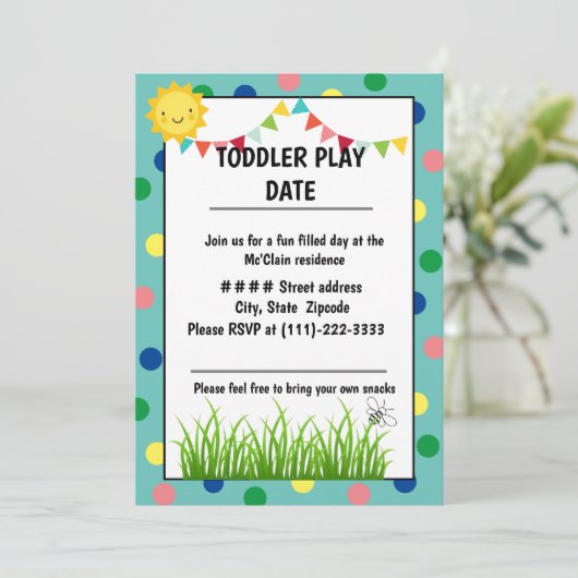 Invitation Date de lecture du bébé (Debout devant)