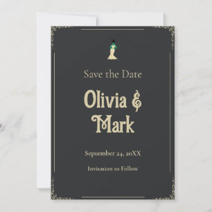 Invitation Date de mariage de la mariée de Frankenstein Got