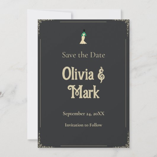 Invitation Date de mariage de la mariée de Frankenstein | Got (Devant)