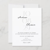Invitation Date de mariage minimaliste moderne (Devant)