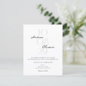 Invitation Date de mariage minimaliste moderne (Debout devant)