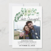 Invitation Date de modification Mariage Eucalyptus Blooming G (Devant)