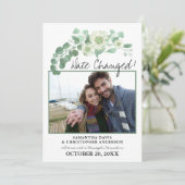 Invitation Date de modification Mariage Eucalyptus Blooming G (Debout devant)